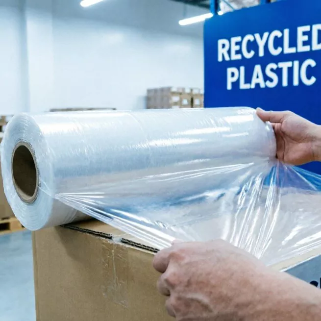 Filem Pembalut Regangan Plastik Kitar Semula